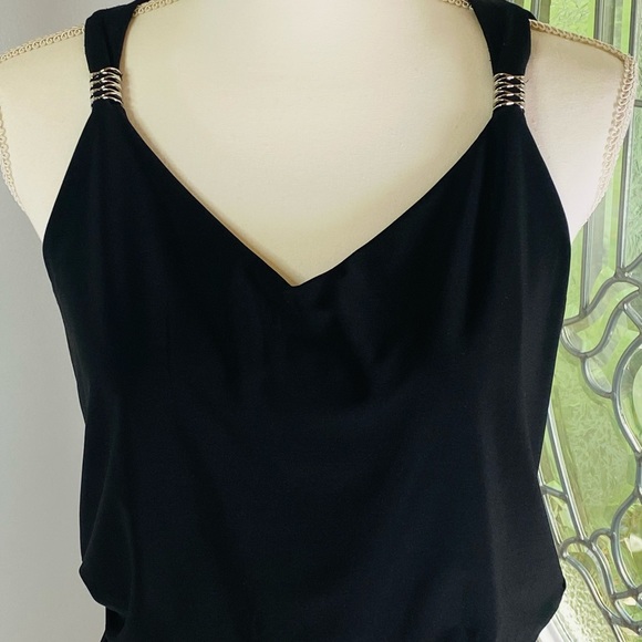 White House Black Market Black Romper SZ XS EUC - Picture 2 of 11